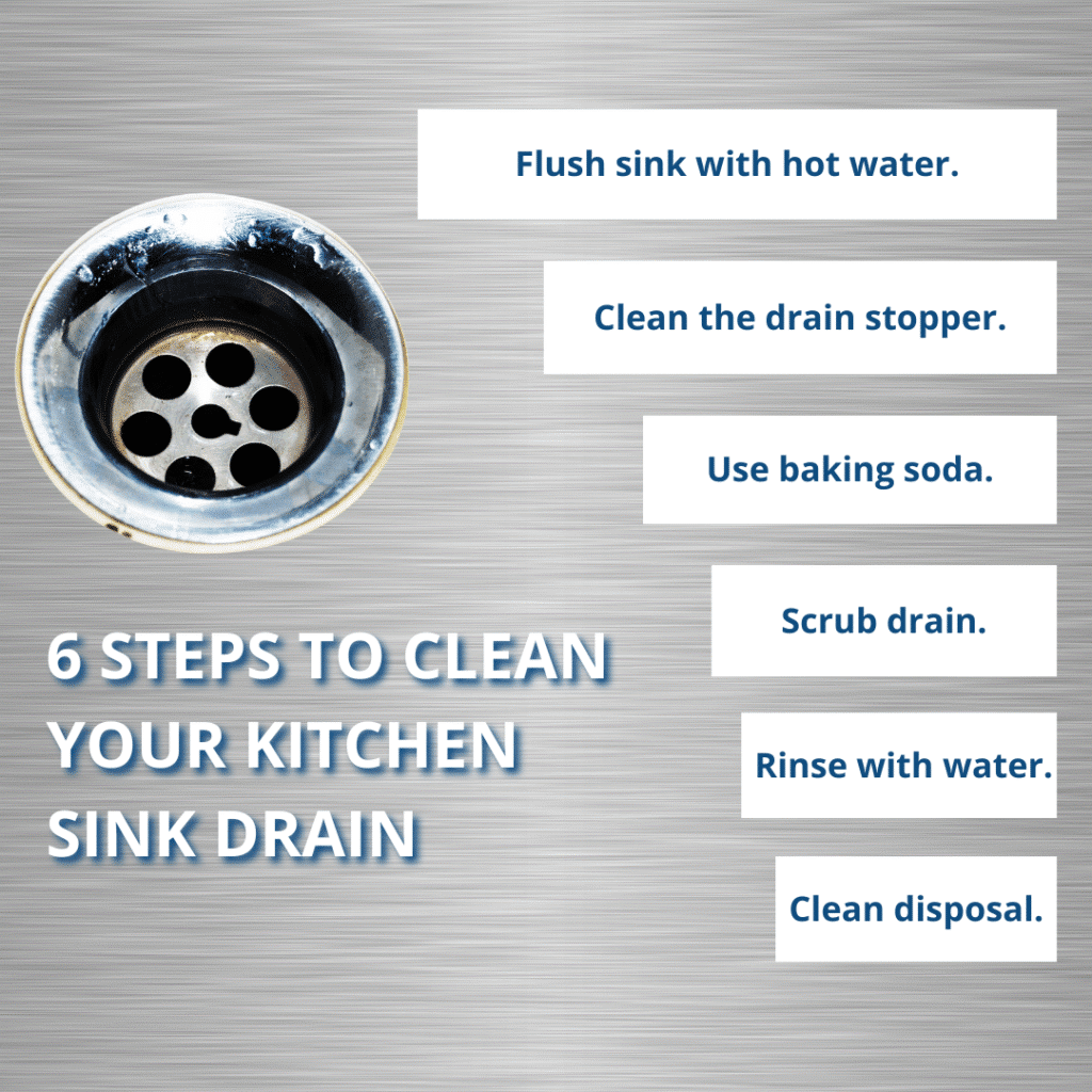 steps to clean your kitchen sink drain